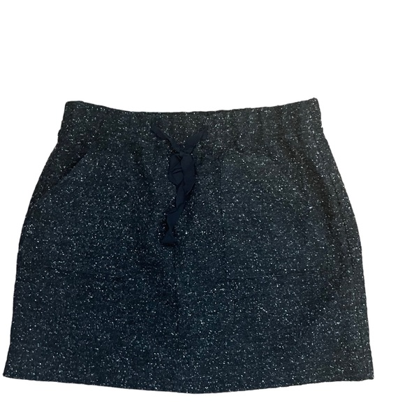 Loft Black and Gray Wool Blend Mini Skirt - Picture 1 of 4